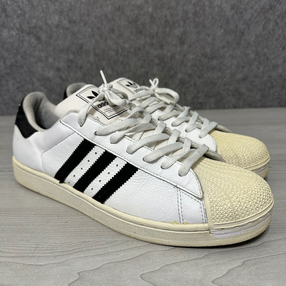 Adidas Superstar 82 Men's Sz 14 White Black Shell Toe Sneakers 034859